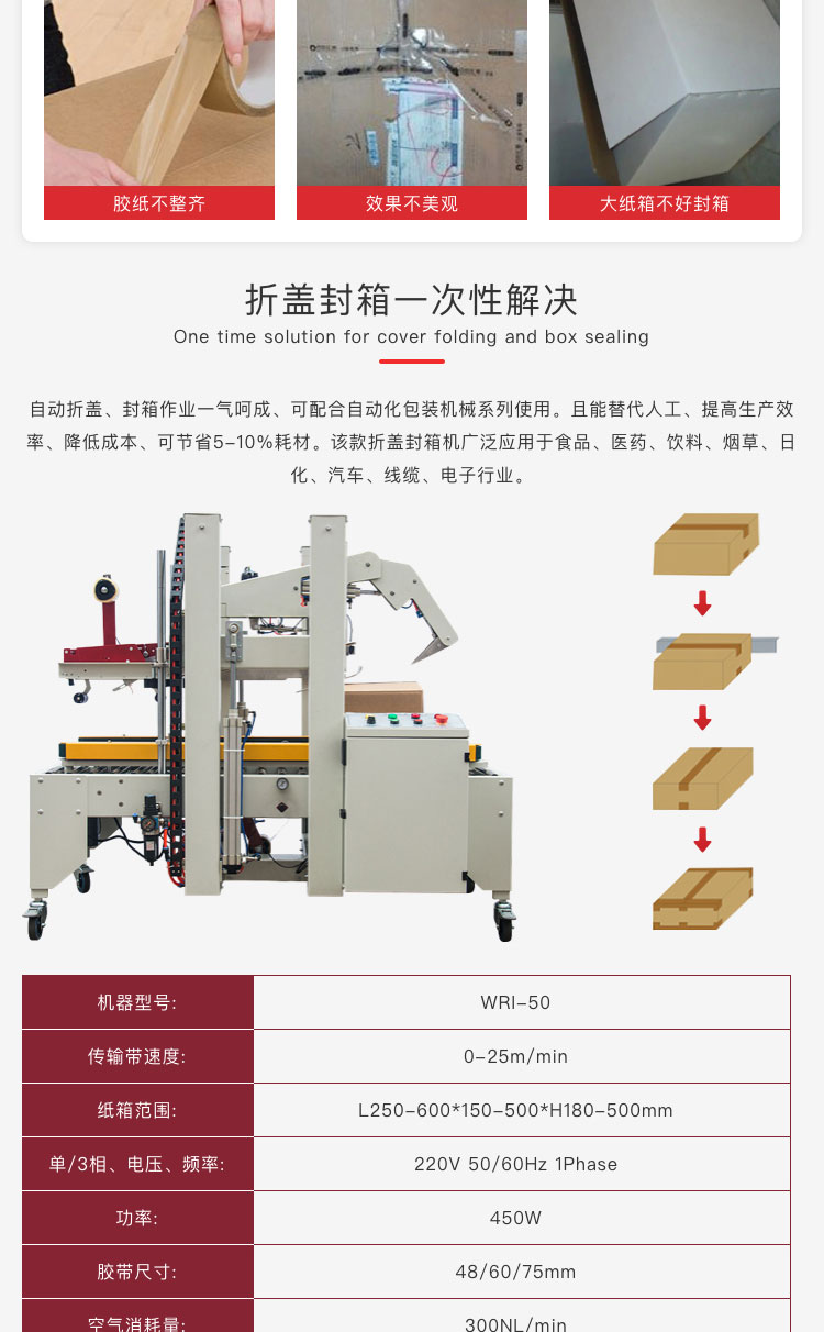 折盖封箱一体机